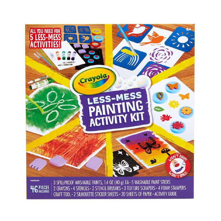 Crayola Less Mess Painting Activity Kit, , hi-res