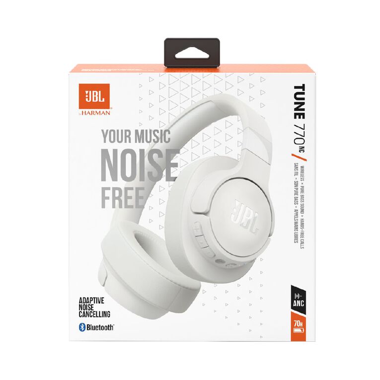 JBL Tune 770NC Wireless Over Ear Noise Cancelling Headphones White, , hi-res