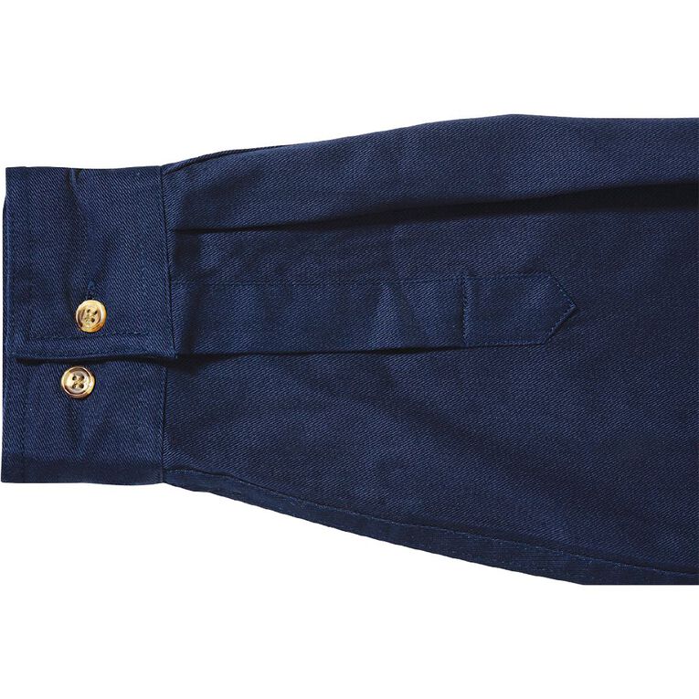 Bisley Workwear Long Sleeve Shirt, Navy, hi-res