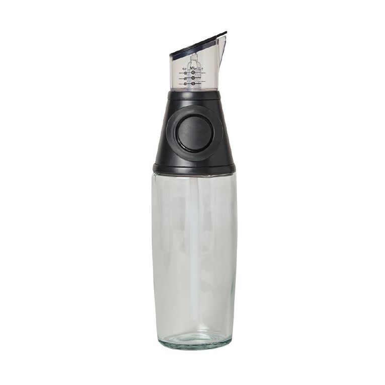 Living & Co Press & Pour Oil Bottle Black 500ml, , hi-res