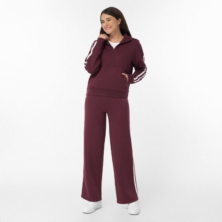 H&H Women's 1/4 Zip Hoodie, Red Dark, hi-res