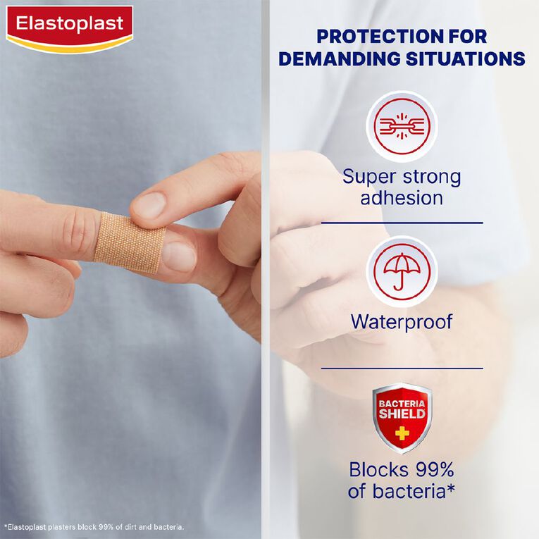 Elastoplast Heavy Fabric Waterproof Strips 16 Pack, , hi-res