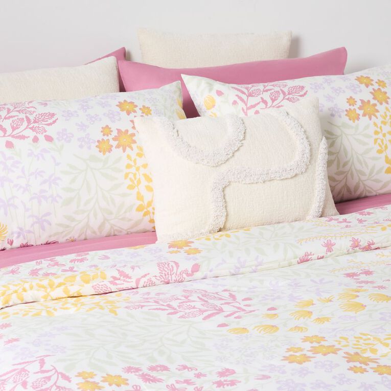 Living & Co 7 Piece Comforter Set Reversible Fleur Queen, , hi-res