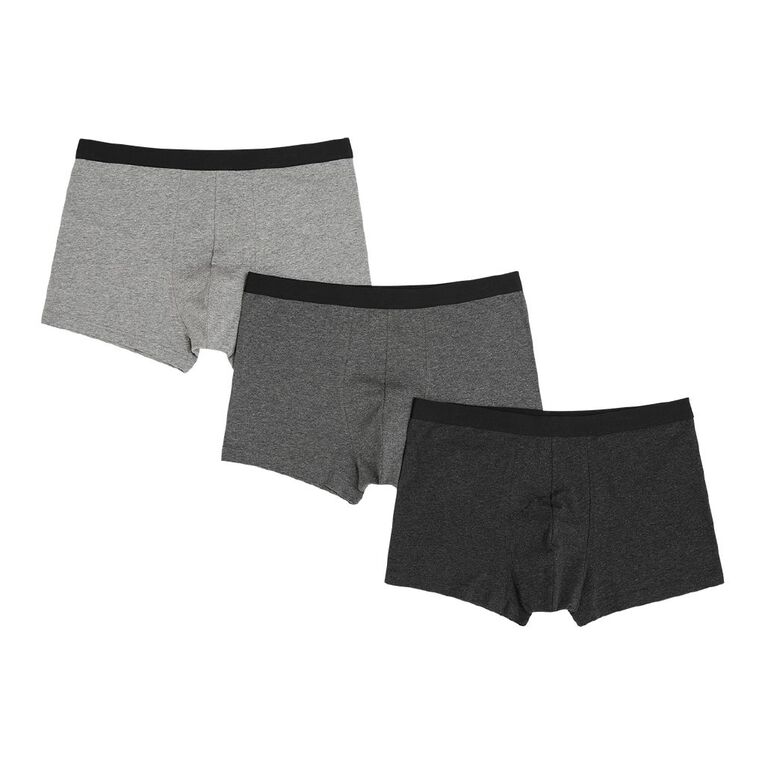 H&H Men's Trunks 3 Pack, Grey Dark, hi-res