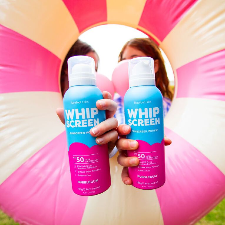 WhipScreen Bubblegum SPF50 Sunscreen Mousse 160g, , hi-res