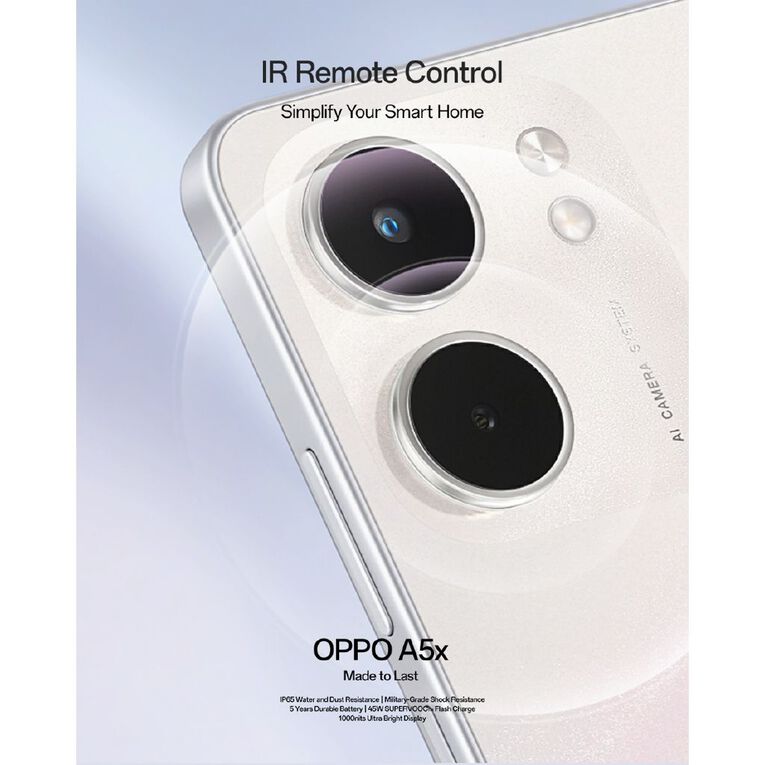 OPPO A5X 4G with Warehouse Mobile SIM Laser White, , hi-res