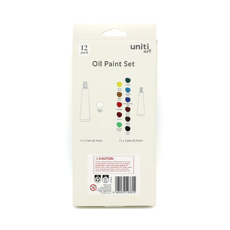 Uniti Oil Paint Set 12 Pack, , hi-res