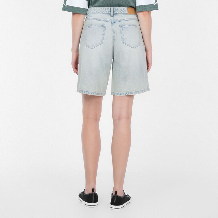 H&H Women's Wide Leg Denim Jort Shorts, Denim Light, hi-res