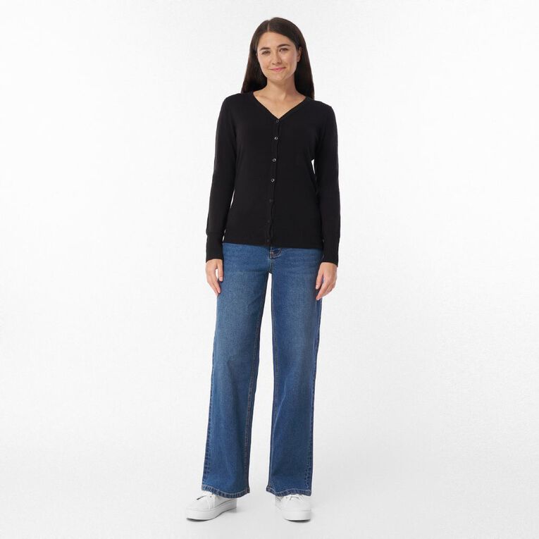 H&H Women's High Rise Wide Leg Jean, Denim Mid, hi-res