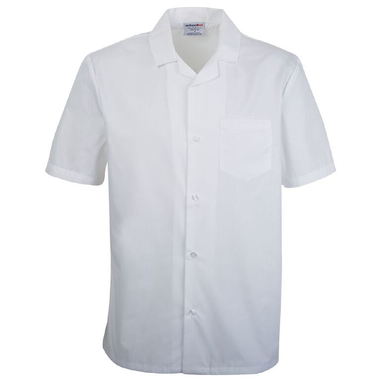 Schooltex Short Sleeve School Shirt, White, hi-res