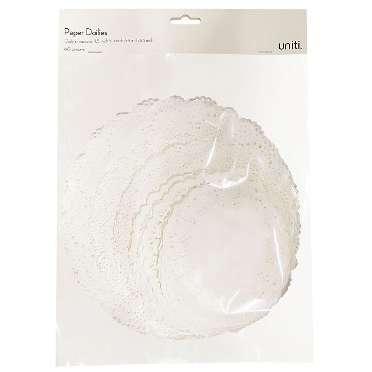 Uniti Doilies 60 Sheet White, , hi-res