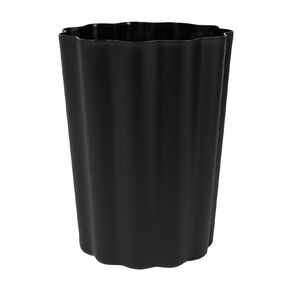 Living & Co Scollop Waste Paper Bin Black