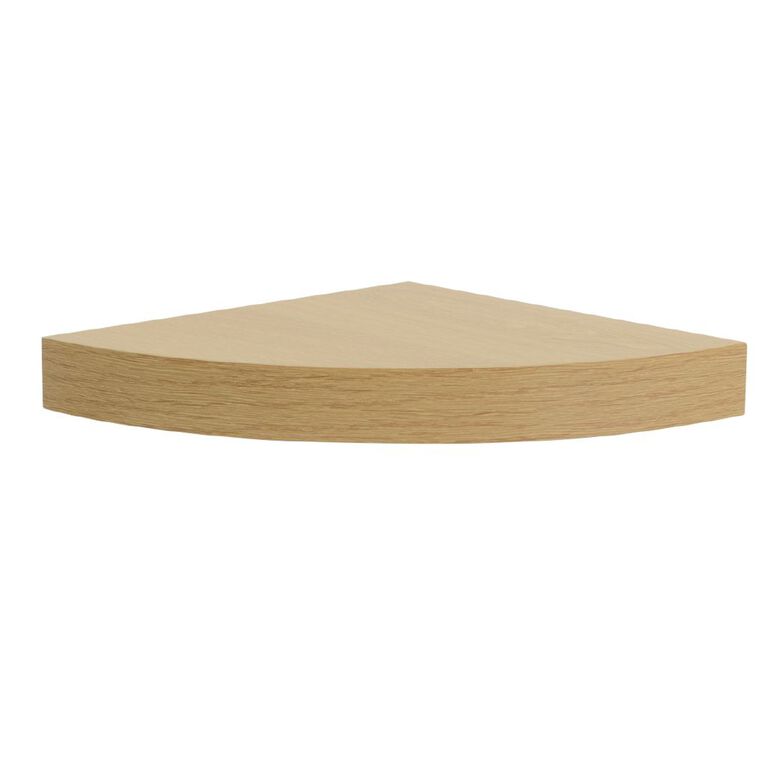 Living & Co Corner Wall Shelf Oak, , hi-res