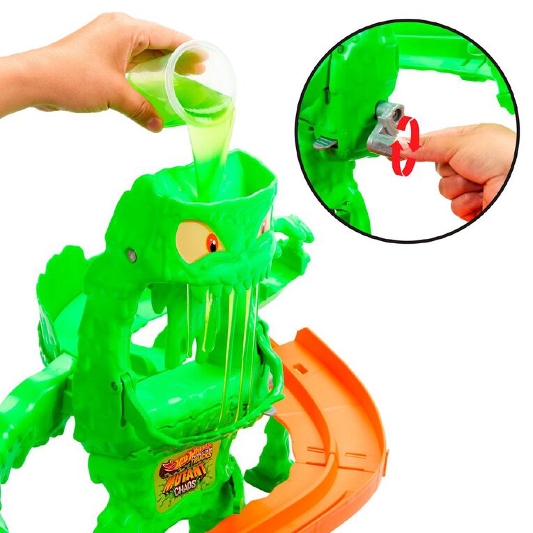 Hot Wheels Monster Trucks Mutant Chaos Monster Takedown Playset, , hi-res