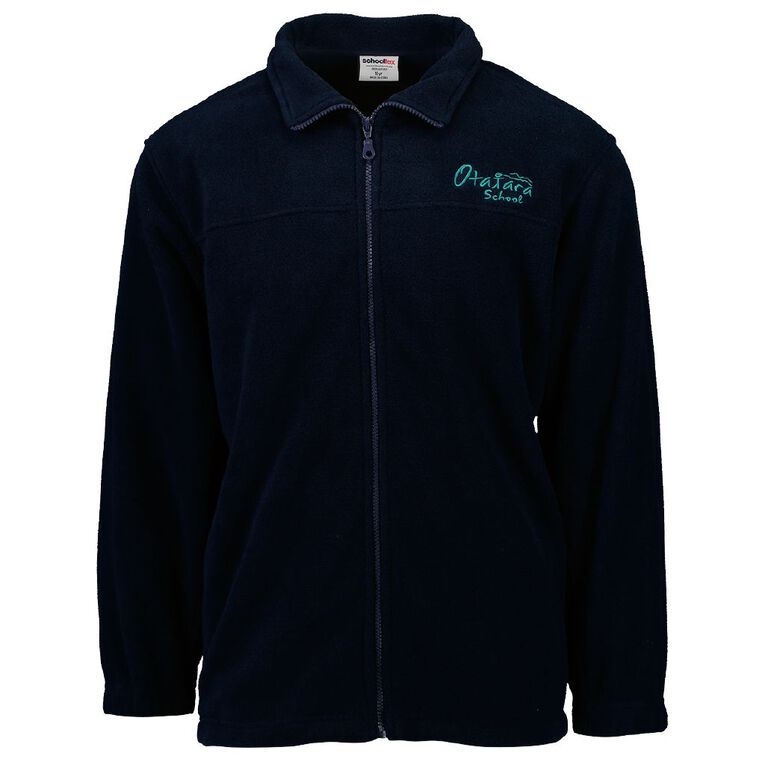 Schooltex Otatara Polar Fleece Jacket with Embroidery, Navy, hi-res