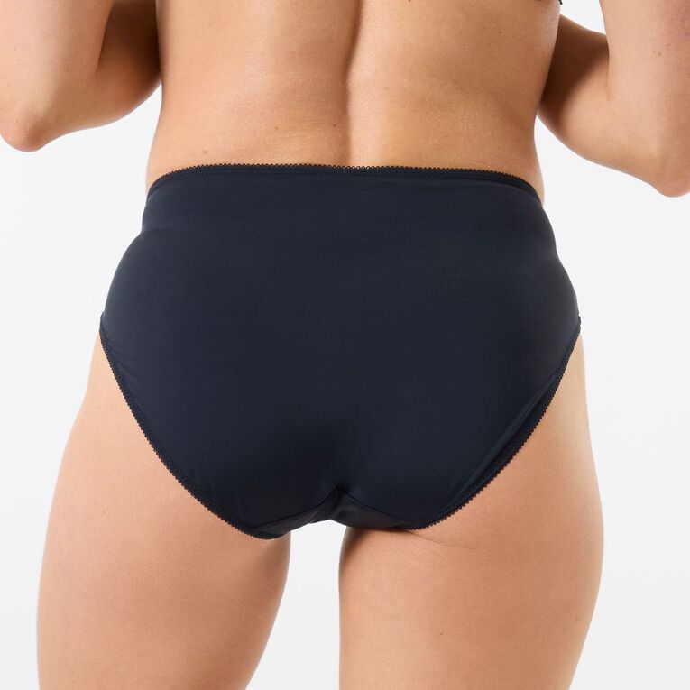 H&H Women's Florence Bikini Briefs, Black, hi-res