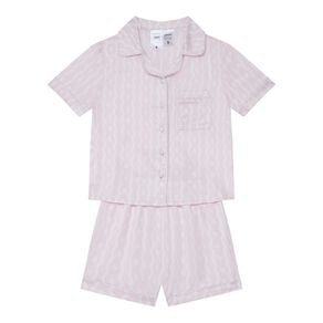 H&H Girls' Satin Button Up Pyjama Set