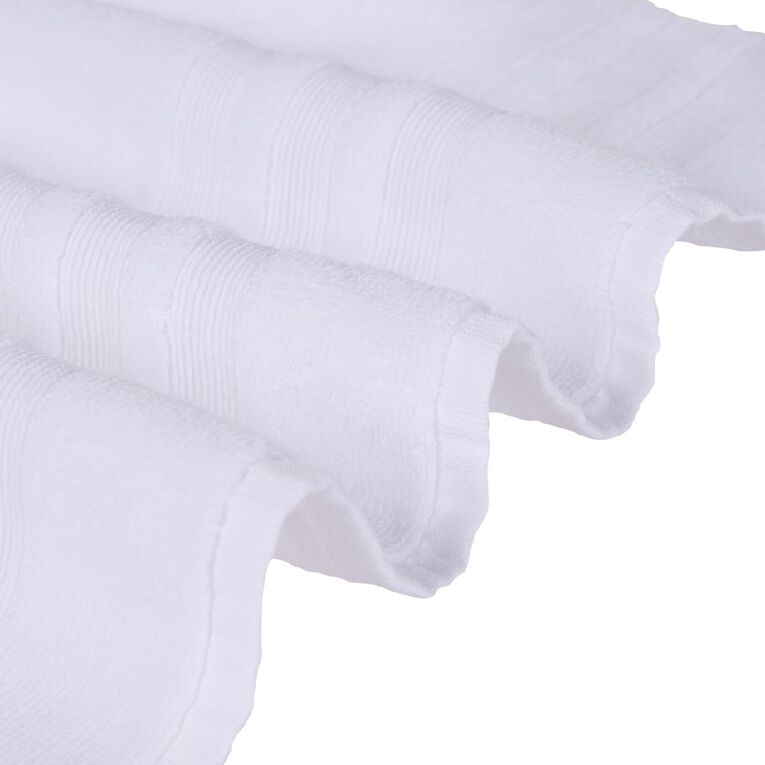 Living & Co Plush Plain Bath Towel White, , hi-res