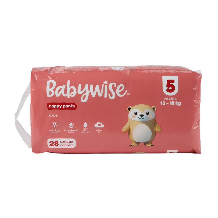 Babywise Nappy Pants Walker Size 5 28 Pack, , hi-res