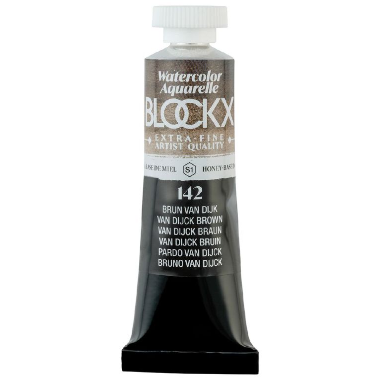BLOCKX Watercolour Tube 15ml S1 142 Van Dijk Brown, , hi-res