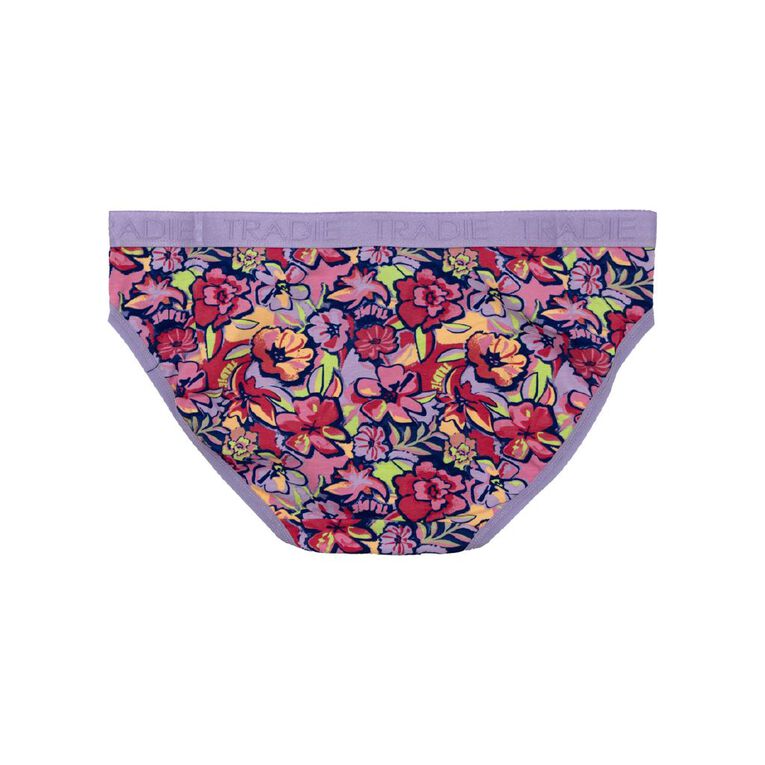 Tradie Women's Bikini Briefs 3 Pack, Blue Dark, hi-res