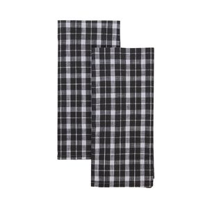 Living & Co Tea Towel Check Charcoal