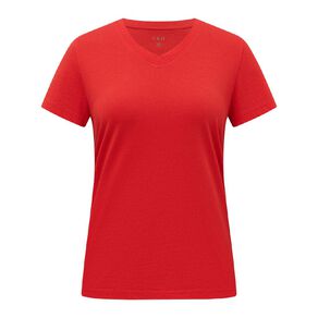 H&H Women's Short Sleeve V-Neck Cotton Tee