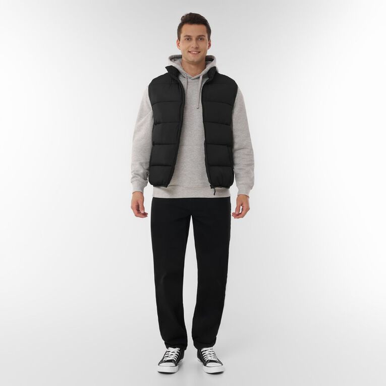 H&H Men's Puffer Vest, Black, hi-res