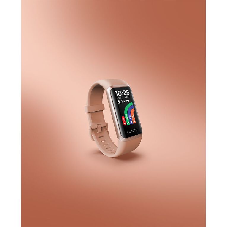 Ryze Tech Elevate Smart Watch With Alexa Pink + Black The Warehouse