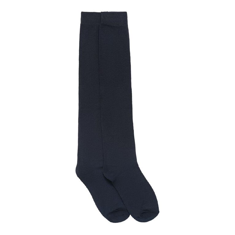 Schooltex 2 Pack Over Knee Socks Ink 3 0406, Midnight/Navy, hi-res