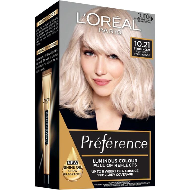 L'Oreal Paris Preference Hair Colour Very Light Pearl Blonde 10.21, , hi-res