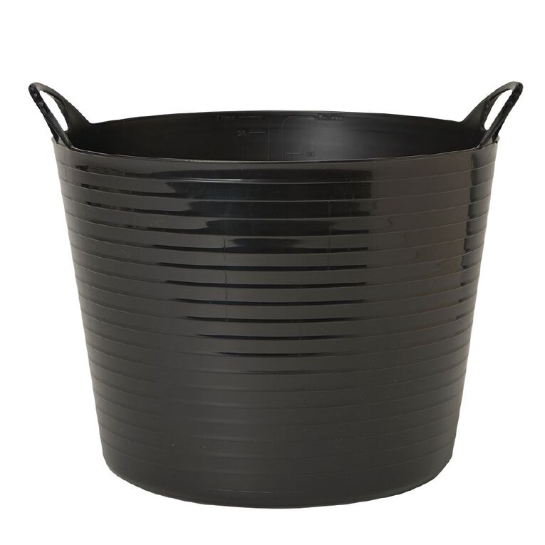 Living & Co Round Flexi Tub Black 60L, , hi-res