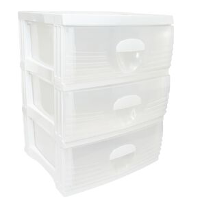 Taurus Storage Drawers A2 3 Tier White