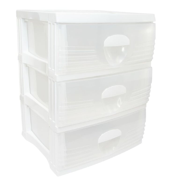 Taurus Storage Drawers A2 3 Tier White, , hi-res