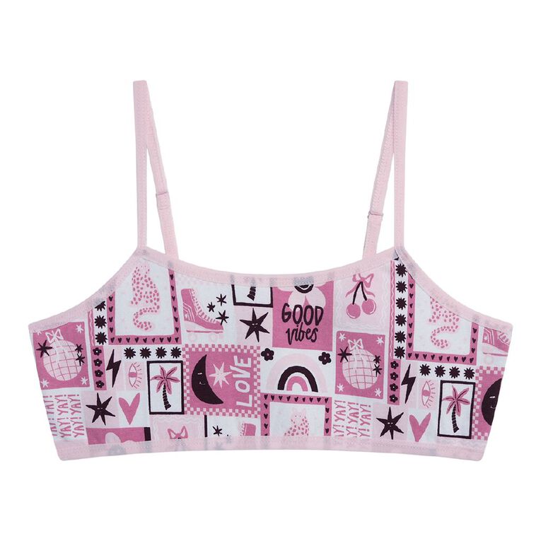 H&H Girls' Crop 2 Pack, Pink Mid, hi-res