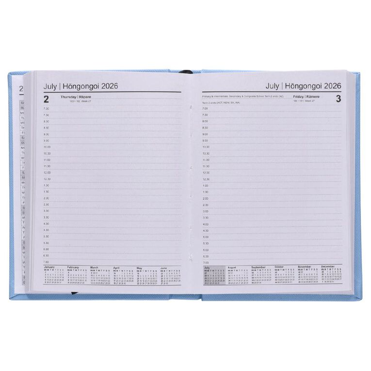 WS Colour Pop 2026 Diary A6 Day To Page Blue, , hi-res