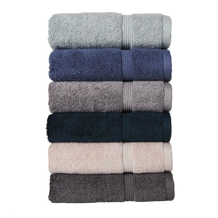 Living & Co Montreal Hand Towel Alloy Charcoal The Warehouse