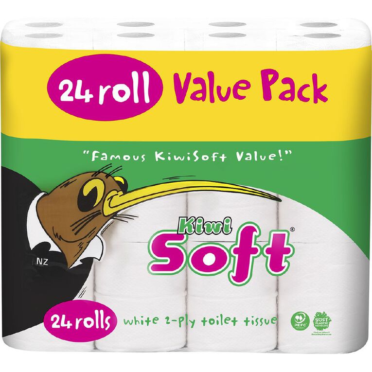 KiwiSoft Toilet Tissue 2Ply 24 Pack, , hi-res