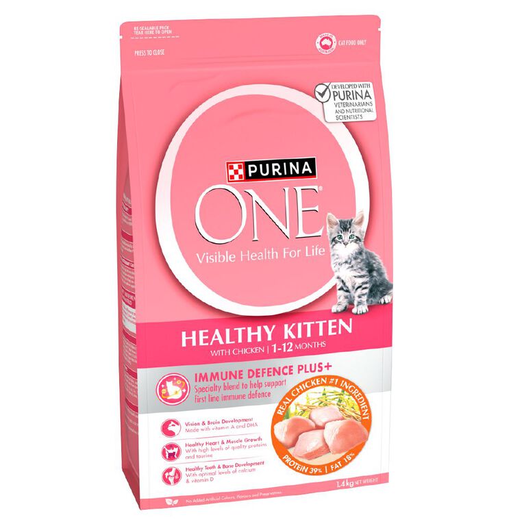 PURINA ONE Kitten Chicken Dry Cat Food 1.4kg, , hi-res