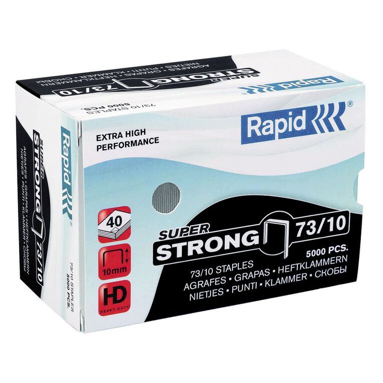 Rapid Staples 73/10 5000 Pack Silver, , hi-res