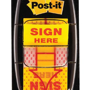 Post-It Flags 680-Sh2 Sign Here 25.4mm x 43.2mm Multi-Coloured