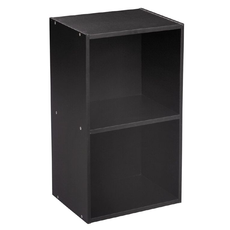 Living & Co Mia Bookcase 2 Tier Black Black The Warehouse