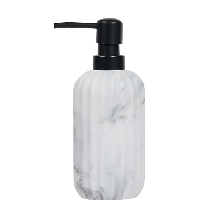 Living & Co Marble Soap Dispenser White, , hi-res