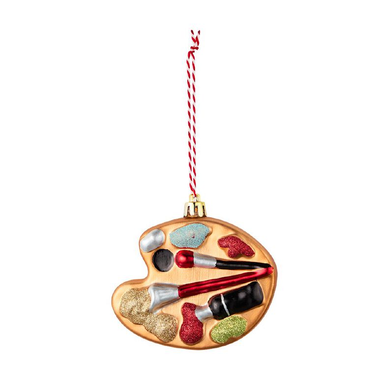 Wonderland Fun Festive Paint Set Christmas Tree Decoration 10cm, , hi-res