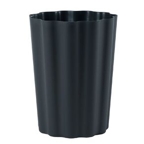 Living & Co Waste Paper Bin Scalloped Black