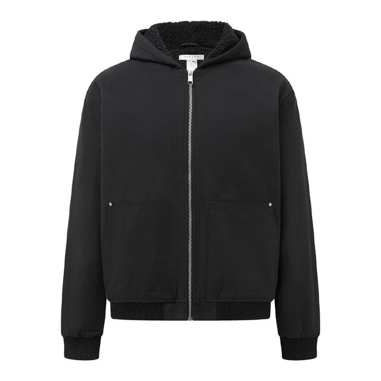 Garage Men's Hooded Detroit Jacket, Black, hi-res
