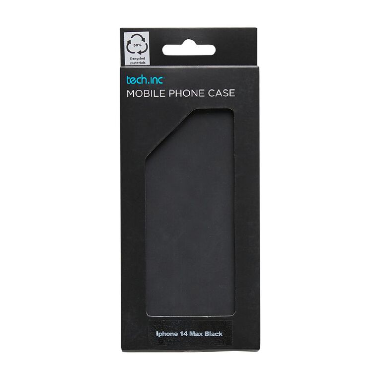 Tech.Inc iPhone 14 Max TPU Phone Case Black, , hi-res