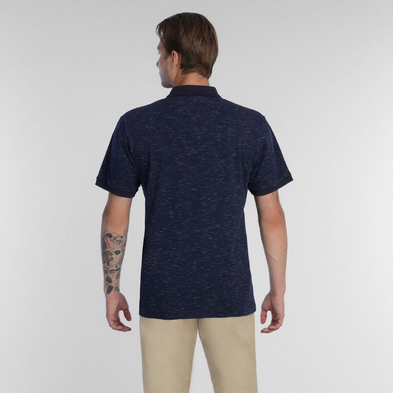 H&H POLO HHM SPACEDYE EMB NAV 3XL, Navy, hi-res