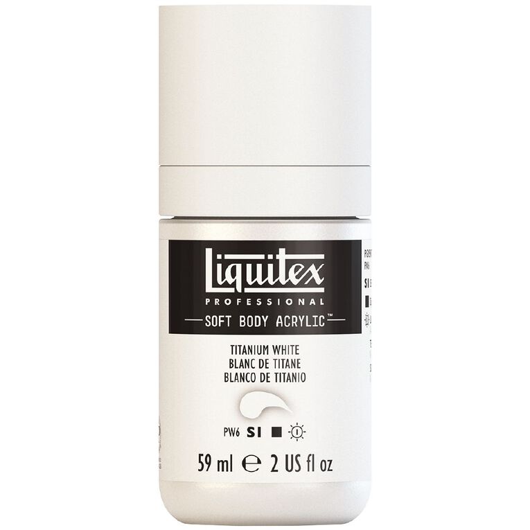 Liquitex Soft Body S1 Acrylic Paint Titanium White, , hi-res