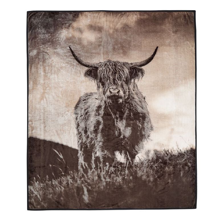 Living & Co 400gsm Mink Feel Blanket Henriet Multi-Coloured Queen, , hi-res